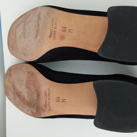 Sesto Meucci Flynn Black Suede Pump Beaded Pom-pom Toe Detail Size 8.5 - Picture 6 of 7